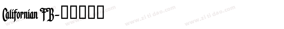 Californian FB字体转换
